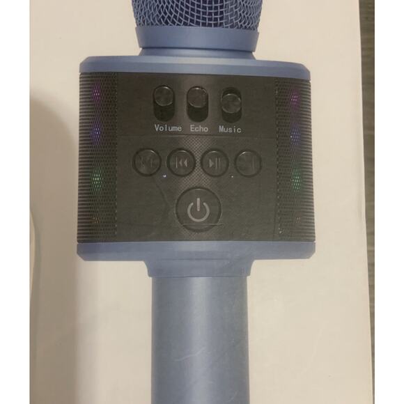 Karaoke Microphone Wireless Bluetooth Built-in Speakers HD Recording | Blue - Picture 3 of 12